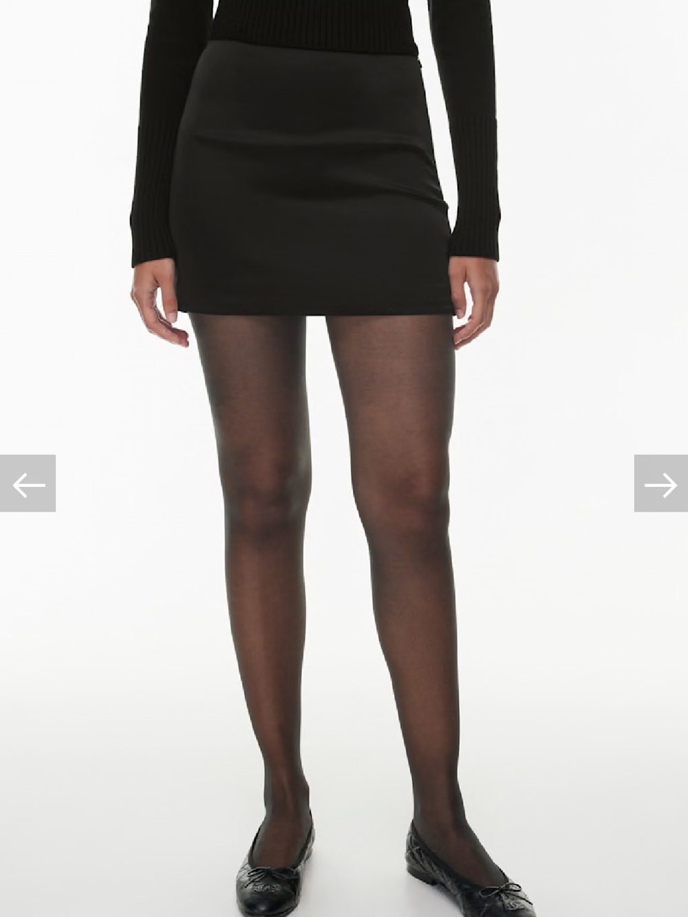 Aritzia Sunday Best Rocco Stretch Satin Mini Skirt